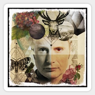 Hannibal Lecter Stag and Moth Hallucinations Sticker